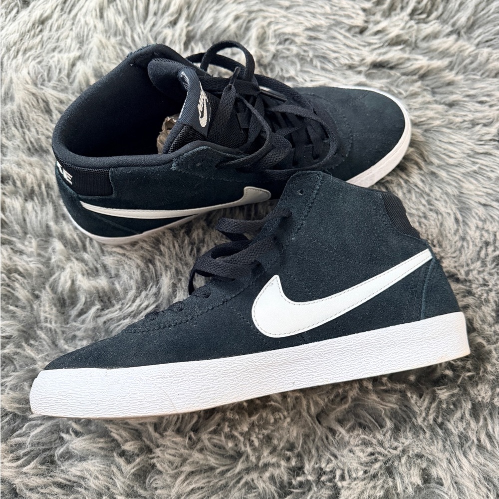 Nike Kids Black and White High-Top Sneakers